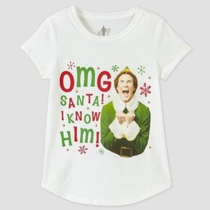 Elf “OMG Santa I Know Him” Kid’s Tee
